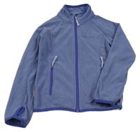 Fialovošedá fleecová funkční propínací mikina s logem TROLLKIDS