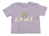Světlefialové tričko s Bambim PRIMARK