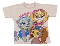 Světlerůžové tričko s PAW PATROL 