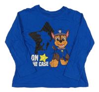Safírové triko s PAW PATROL - Chase nickelodeon