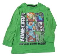 Zelené pyžamové triko s Minecraft C&A