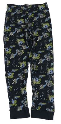 Černé pyžamové kalhoty s obrázky F&F