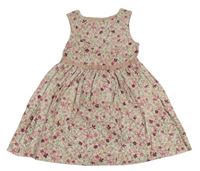 Bílo-růžové květované krajkové šaty Primark