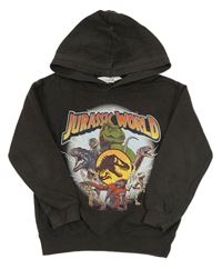 Antracitová mikina s dinosaury a kapucí - Jurský svět H&M