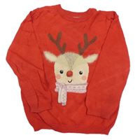 Červený svetr se sobem Primark