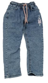 Modré jogger rifle s králíkem