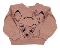 Starorůžová mikina s Bambim Disney