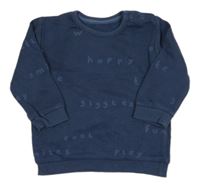 Tmavomodrá mikina s nápisy George