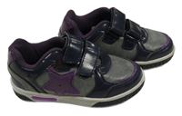 Šedo-tmavomodro-fialové botasky s hvězdou vel. 26