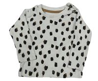 Bílé puntíkaté žebrované triko Matalan