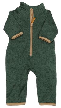 Khaki melírovaný pletený overal Ergee