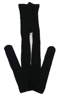 Černé vzorované punčocháče H&M