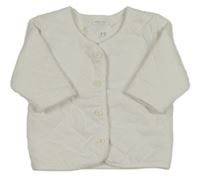 Bílá prošívaná zateplená propínací mikina Next