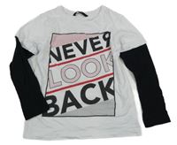 Bílo-černé triko s nápisem George