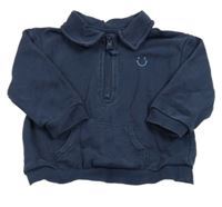 Tmavomodrá mikina s límečkem Tu