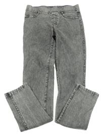 Tmavošedé tregíny riflového vzhledu H&M