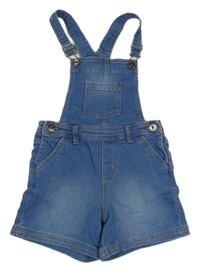 Modré teplákové riflové laclové kraťasy Kuniboo