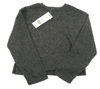 Nové - Tmavošedý crop svetr s kamínky F&F