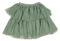 Zelená třpytivá tylová vrstvená sukně H&M