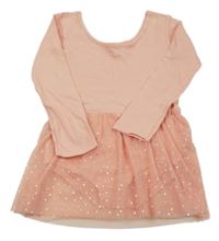 Růžové body s tylovou sukní se srdíčky Kiki&Koko