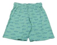 Zelené bavlněné kraťasy s krokodýly Dopodopo