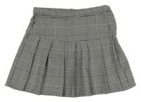 Šedo-černá kostkovaná skládaná sukně H&M