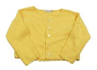 Žlutý lehký propínací svetr Sfera