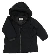 Černá šusťáková zimní bunda s kapucí Zara