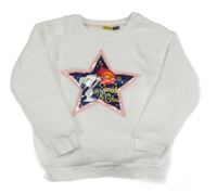 Bílá plyšová mikina se Snoopym 