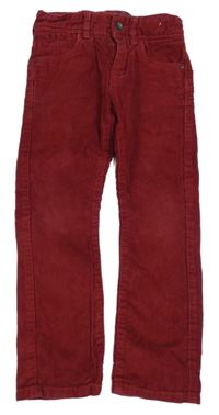 Vínové skinny manšestráky OKAIDI