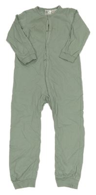 Zelený bavlněný pyžamový overal H&M