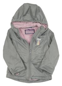 Šedá softshellová bunda s duhou a kapucí Pocopiano