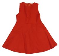 Červené flaušové podšité šaty 