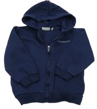 Tmavomodrá propínací mikina s logem a kapucí McKenzie