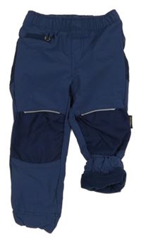 Modré šusťákové zateplené kalhoty Crane
