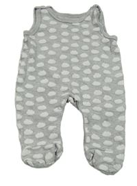 Šedé dupačky s bílými mraky 