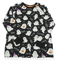 Nové - černé pyžamové triko s duchy Matalan