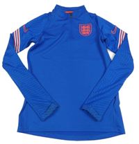 Modré sportovní funkční triko s erbem a logem Nike