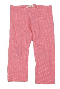 Růžové puntíkaté crop legíny H&M