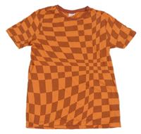 Oranžovo-vínové kostkované tričko S. Oliver