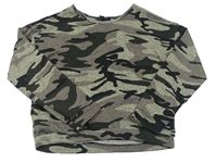 Khaki-černý army lehký svetr New Look