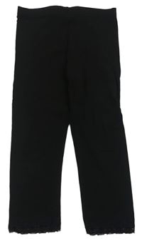 Černé capri legíny s krajkou H&M