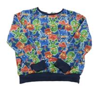 Modrá plyšová mikina se superhrdiny - Pjmasks Name it