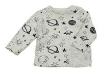 Bílé triko s vesmírem Nutmeg