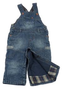 Tmavomodré laclové podšité rifle 