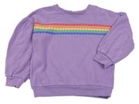 Fialová mikina se srdíčky Tu