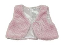 Světlerůžová kožešinová podšitá vesta Ergee