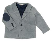 Bílo-tmavomodré melírované slavnostní sako H&M