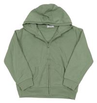 Zelená propínací mikina s kapucí Primark