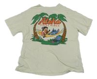 Smetanové tričko s Lilo a Stitch Disney